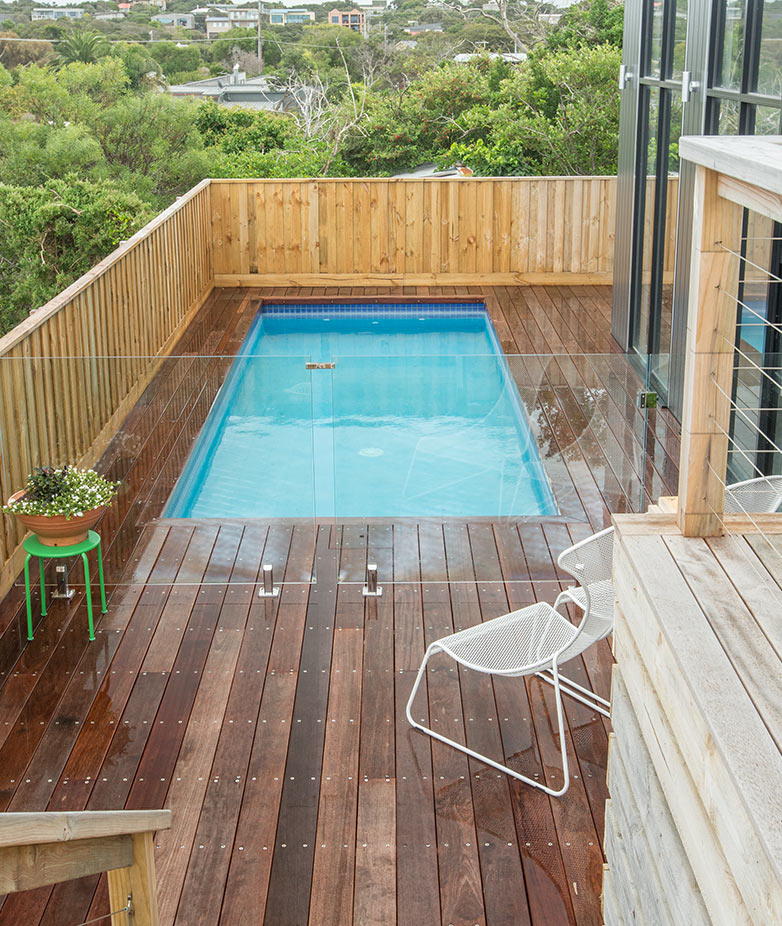 pools on sloped land Melbourne, Victoria, Australia